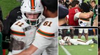 Carson Beck in handshake drama after devastating interception sealed Miami's national championship hopes