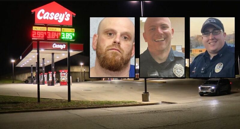 Casey's employees sprang into action after gunman came in looking 'ready for battle' and shot 2 cops