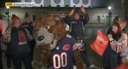 Chicago Bears mascot Staley and Monster Squad holding Pop-Up City Tour ahead of playoff game against Green Bay Packers