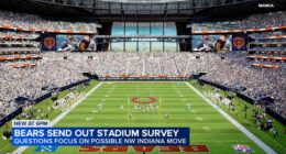 Chicago Bears stadium news: Survey asks season ticket holders whether they'd support move to northwest Indiana