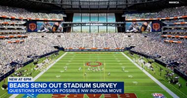Chicago Bears stadium news: Survey asks season ticket holders whether they'd support move to northwest Indiana