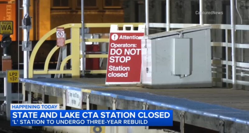 Chicago traffic: Downtown CTA State and Lake station closes for 3 years Monday; commuters brace for issues