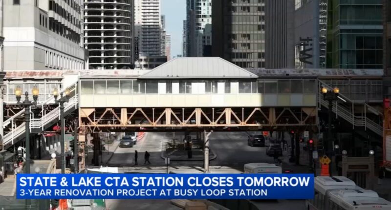 Chicago traffic: Downtown CTA State and Lake station closing for 3 years starting Monday; commuters brace for issues