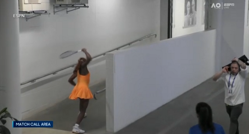 Coco Gauff smashes racket in frustration after Australian Open loss to Elina Svitolina, video shows