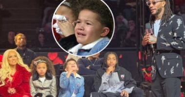 DERRICK ROSE SHARES EMOTIONAL MOMENT WITH WIFE AND KIDS AT BULLS JERSEY RETIREMENT