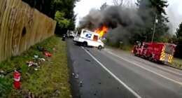 Deputy saves mail driver from burning truck in Washington: bodycam