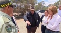 Anthony Albanese visited a bushfire-hit area in Victoria.
