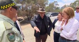 Anthony Albanese visited a bushfire-hit area in Victoria.