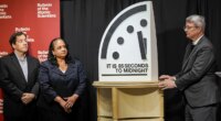 'Doomsday Clock' ticks closer to midnight over global threats, group says