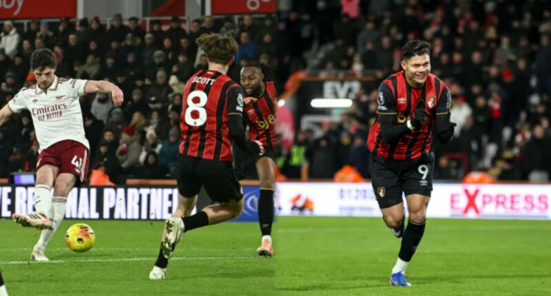 EPL: Rice brace powers Arsenal to 3-2 comeback win over Bournemouth