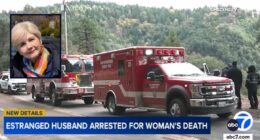 Estranged husband arrested months after wife found dead down 75-foot embankment initially believed to be from accidental fall, cops say