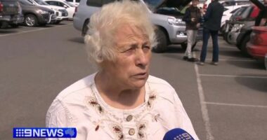 A family is grateful to be alive after they were forced to huddle together inside a shipping container as flames tore through their home.Isabel Bafunno, 81, said they tried to put out the fire when it reached their remote Caveat property in Victoria, but "it was hopeless".