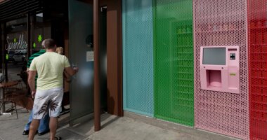 FILE - A newly-installed 24-Hour Cupcake