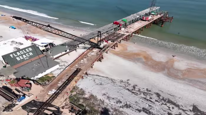 Flagler Beach Pier demolition begins for new concrete structure