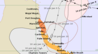 Forecasters say 50-60 per cent chance cyclone will cross Queensland coast