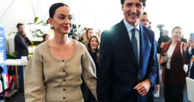 Future first lady? Katy Perry swaps her signature wild style for conservative chic with Justin Trudeau