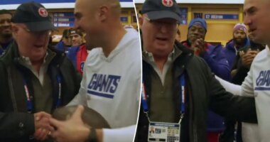 Giants dedicate win to John Mara as owner celebrates with team during cancer battle