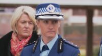 Inspector Amy Scott receives the Commissioners Valour Award during a ceremony at the NSW Police Academy in Goulburn