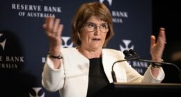 Reserve Bank Governor Michele Bullock during a press conference at the Reserve Bank, after interest rates were left on hold. Tuesdsay, December 9.