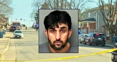 'I killed your mom': Husband stabbed 'cheating' wife then put a pillow under her head and 'sat with her' while she bled out before calling son to tell him, cops say