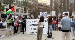 Jacksonville demonstrators demand justice after deadly Minneapolis ICE shooting