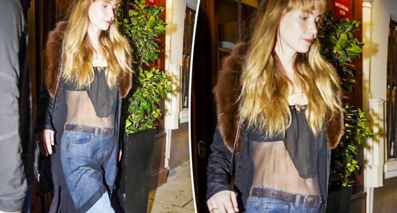 Jennifer Lawrence steps out in yet another sheer, revealing outfit in Paris