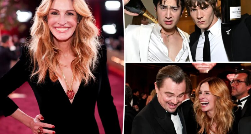 Julia Roberts, ‘Heated Rivalry’ stars celebrate at CAA’s Golden Globes party