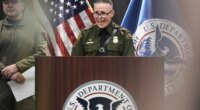 U.S. Border Patrol Cmdr. Gregory Bovino speaks during a news conference Tuesday, Jan. 20, 2026, in Minneapolis. (AP Photo/Angelina Katsanis)
