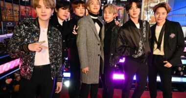 BTS attend Dick Clark's New Year's Rockin' Eve With Ryan Seacrest 2020 on December 31, 2019 in New York City.