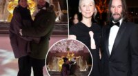 Keanu Reeves and girlfriend Alexandra Grant share cinematic kiss at Rockefeller Center