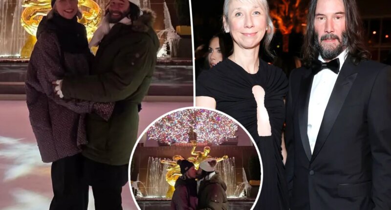 Keanu Reeves and girlfriend Alexandra Grant share cinematic kiss at Rockefeller Center