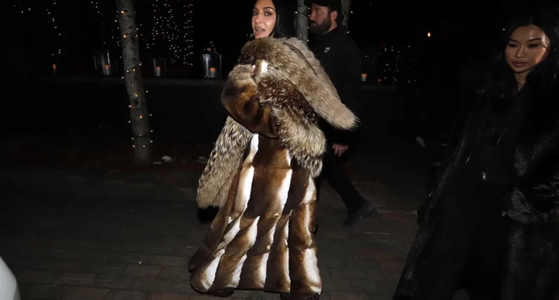 Kim Kardashian Struts Her Stuff in Head-to-Toe Fur Days After Being Called Out By Animal Rights Group