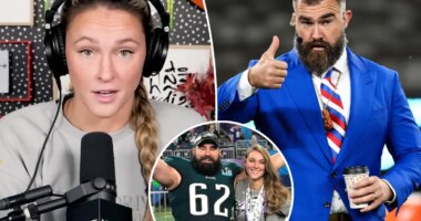 Kylie Kelce drools over husband Jason Kelce’s new polished look