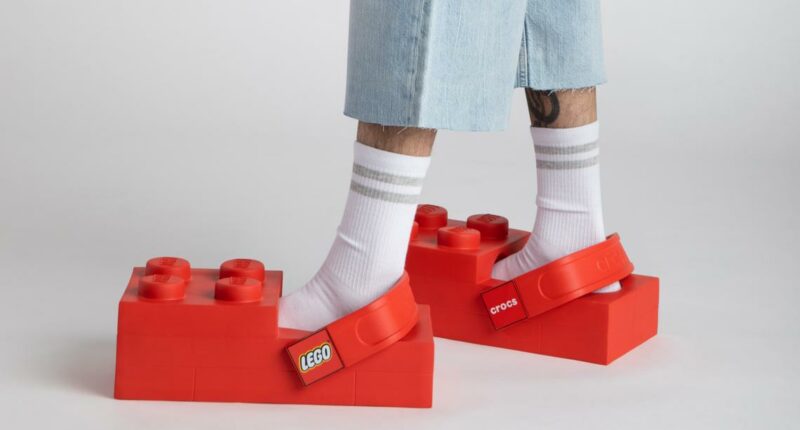 LEGO and Crocs unveil oversized brick-shaped clogs. Here's how much they will cost.