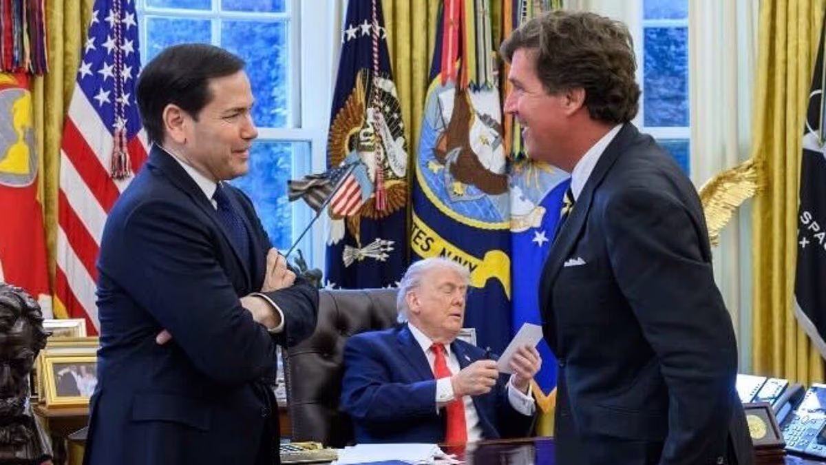 MAGA civil war deepens as Tucker Carlson sits with Trump in DC