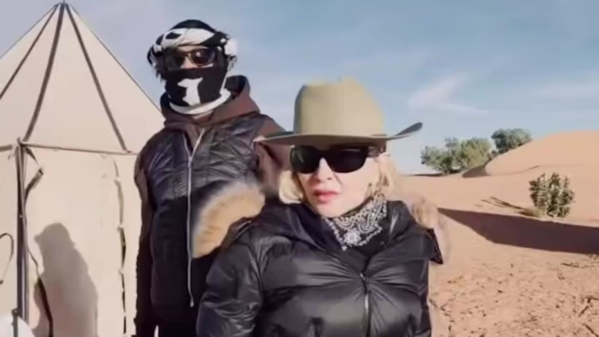 Madonna joins boyfriend Akeem Morris, 29, racing horses in the desert