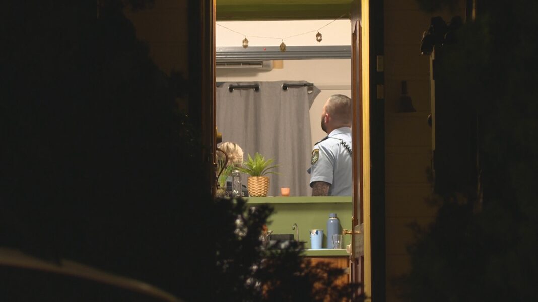 Police investigating a crime scene in Sydney's west.