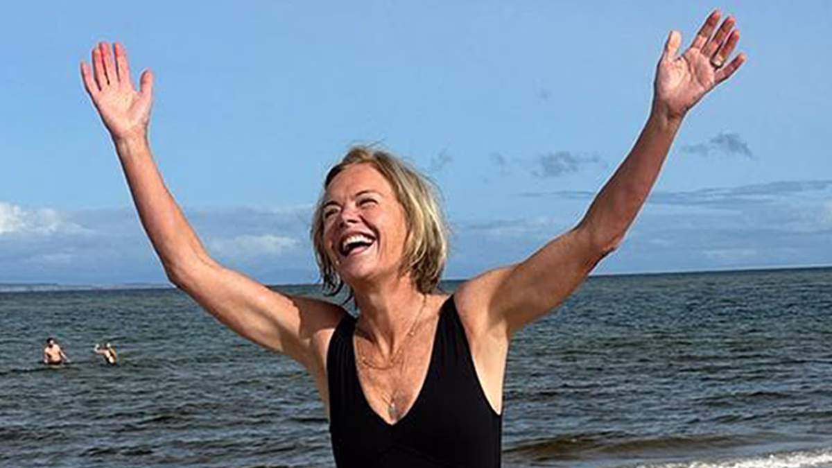 Mariella Frostrup, 63, poses in a swimsuit as she talks about ageing
