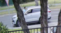 Police are searching for a thug who they say punched ﻿the 49-year-old victim 10 times while they were both queuing for a car wash on Cheltenham Road in Keysborough around 1pm on January 10.