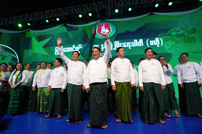 Military-backed party leads in early election results in Myanmar