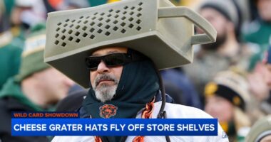 NFL news: Cheese-grater hats fly off store shelves as Chicago Bears fans gear up for Green Bay Packers playoff matchup