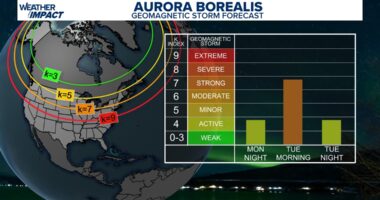 Northern lights could be on display across several states Monday. Here's where.