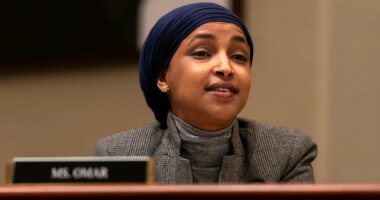 Omar approached at town hall and sprayed with unknown substance