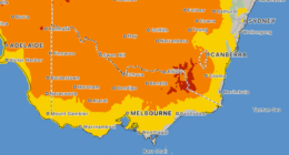 A heatwave is headed for Victoria and the worst of it is set to hit on Tuesday, as shown on this map.