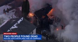Oswego, Illinois news: 2 found dead after house explosion, large fire on Fox Chase Drive, fire officials say