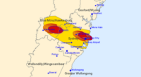Sydney and the Blue Mountains are in the direct firing line of the severe thunderstorm.