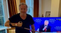 Piers Morgan pictured on crutches as he issues update after hospital dash