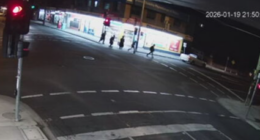 CCTV footage shows the ute performing a u-turn and tailing the boys as they tried to run away.
