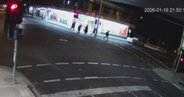 CCTV footage shows the ute performing a u-turn and tailing the boys as they tried to run away.