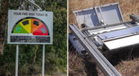 Unknown thieves in the town of Koonoomoo cut down the automated sign yesterday.
